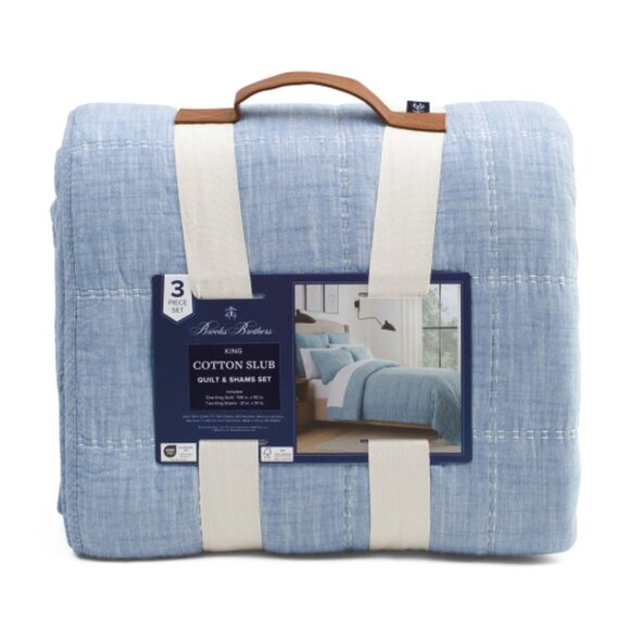BROOKS BROTHERS Slub Texture Quilt Set - Picture 1 of 3